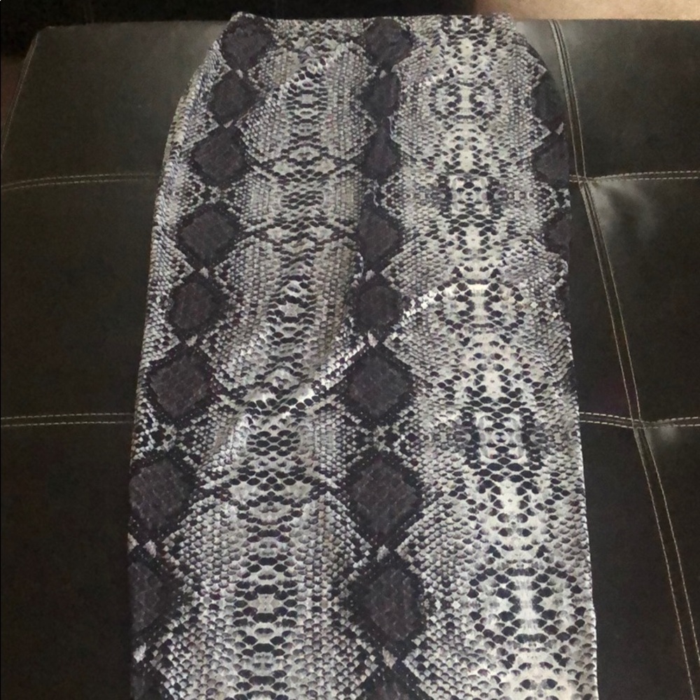 Snake skin print maxi skirt by PrettyLittleThing